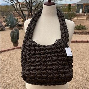 Sondra Roberts | Chocolate Brown Quilted Hobo Bag